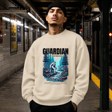 Guardian of the Woods Forest Keeper Sweatshirt – Gothic Streetwear Poster Graphic Sweatshirt - Color: sand