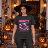 Halloween Party T-Shirt – Halloween Streetwear Graphic Graphic Tee - Color: charcoal