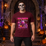 Halloween Party T-Shirt – Halloween Streetwear Graphic Graphic Tee - Color: maroon