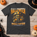 Halloween Pumpkin Sci-fi Future Trick Or Treat T-Shirt – Halloween Streetwear Graphic Graphic Tee - Color: charcoal