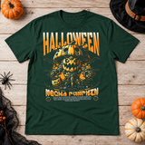 Halloween Pumpkin Sci-fi Future Trick Or Treat T-Shirt – Halloween Streetwear Graphic Graphic Tee - Color: forest green
