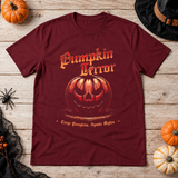 Halloween - Spooky Pumpkin T-Shirt – Halloween Streetwear Graphic Graphic Tee - Color: maroon