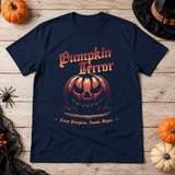 Halloween - Spooky Pumpkin T-Shirt – Halloween Streetwear Graphic Graphic Tee - Color: navy
