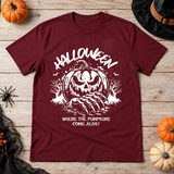 Halloween T-Shirt – Halloween Streetwear Graphic Graphic Tee - Color: maroon