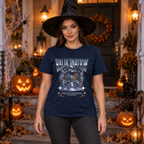Hallucination T-Shirt – Dark Editorial Graphic Design Graphic Tee - Color: navy