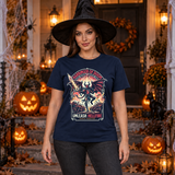 Harbinger of Doom T-Shirt – Skull & Reaper Gothic Graphic Graphic Tee - Color: navy