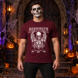 Harbinger T-Shirt – Skull & Reaper Gothic Graphic Graphic Tee - Color: maroon
