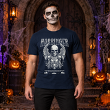 Harbinger T-Shirt – Skull & Reaper Gothic Graphic Graphic Tee - Color: navy