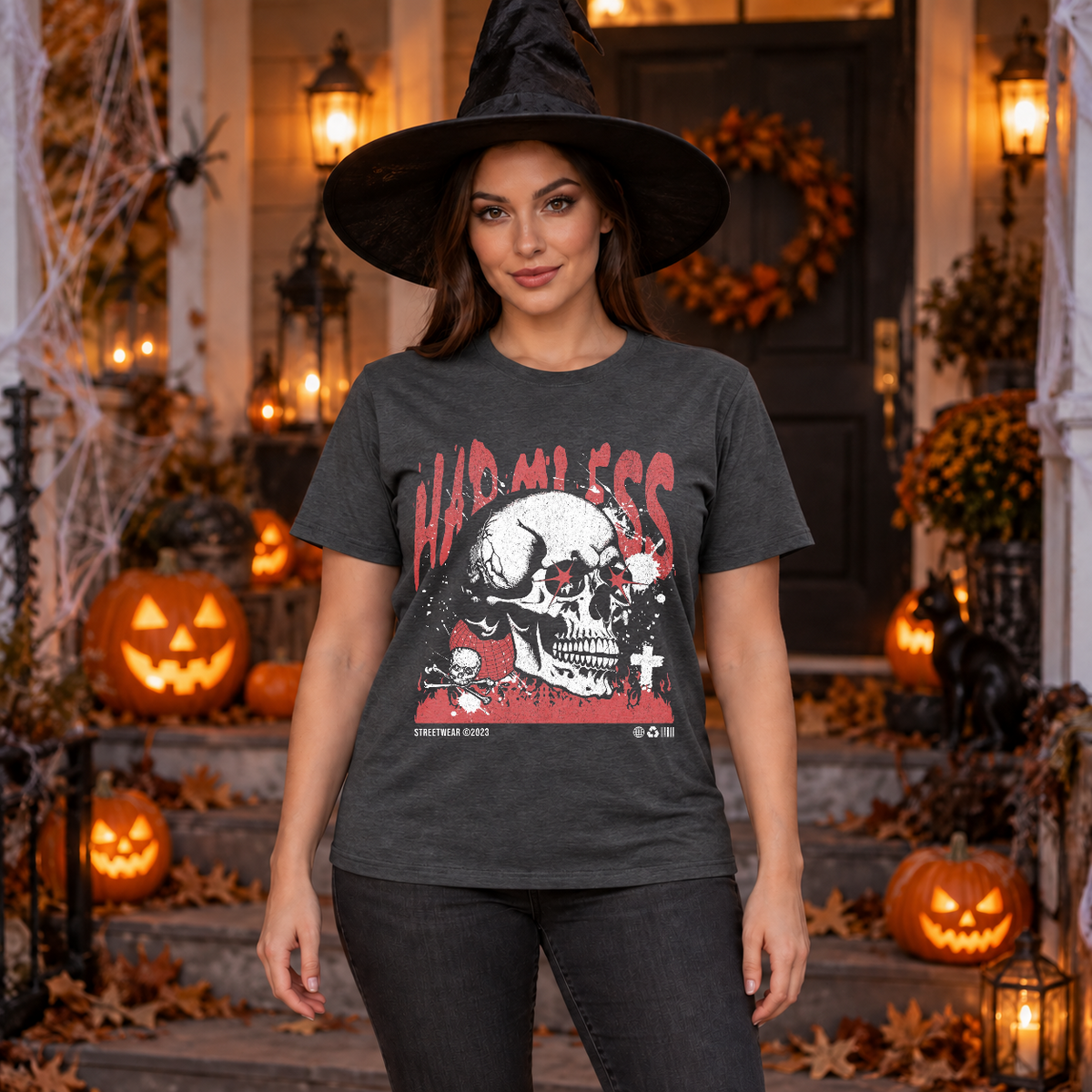 Harmless T-Shirt – Dark Editorial Graphic Design Graphic Tee - Color: dark heather