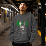 Harpist Aurelia Angel Sweatshirt – Dark Art / Renaissance Aesthetic Graphic Sweatshirt - Color: dark heather