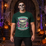 Haunted T-Shirt – Halloween Streetwear Graphic Graphic Tee - Color: forest green