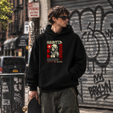 Haunted Warrior Hoodie – Gothic Streetwear Poster Graphic Hoodie - Color: black
