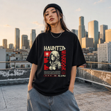 Haunted Warrior T-Shirt – Gothic Streetwear Poster Graphic Tee - Color: Black
