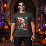 Haunted Warrior T-Shirt – Halloween Streetwear Graphic Graphic Tee - Color: dark heather