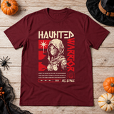 Haunted Warrior T-Shirt – Halloween Streetwear Graphic Graphic Tee - Color: maroon