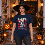 Haunted Warrior T-Shirt – Halloween Streetwear Graphic Graphic Tee - Color: navy