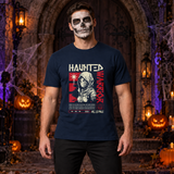 Haunted Warrior T-Shirt – Halloween Streetwear Graphic Graphic Tee - Color: navy