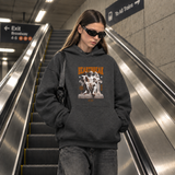 Heartbreak Statue Columns Hoodie – Dark Art / Renaissance Aesthetic Graphic Hoodie - Color: dark heather