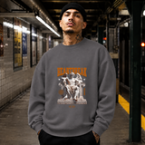 Heartbreak Statue Columns Sweatshirt – Dark Art / Renaissance Aesthetic Graphic Sweatshirt - Color: charcoal