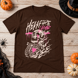 Hellfire Club T-Shirt – Skull & Reaper Gothic Graphic Graphic Tee - Color: chocolate