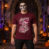 Hellfire Club T-Shirt – Skull & Reaper Gothic Graphic Graphic Tee - Color: maroon