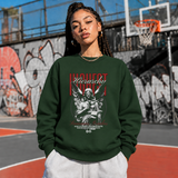 Highest Hierarchy Angel Sweatshirt – Dark Editorial / Gothic Streetwear Sweatshirt - Color: forest green