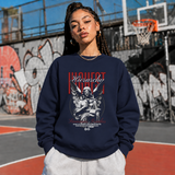 Highest Hierarchy Angel Sweatshirt – Dark Editorial / Gothic Streetwear Sweatshirt - Color: navy
