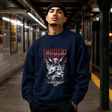 Highest Hierarchy Angel Sweatshirt – Dark Editorial / Gothic Streetwear Sweatshirt - Color: navy