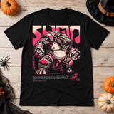 Hippo Sumo Wrestler Japan Anime Style Wild Sport T-Shirt – Dark Streetwear Graphic Design Graphic Tee - Color: black