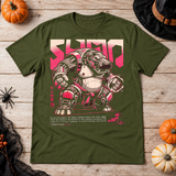 Hippo Sumo Wrestler Japan Anime Style Wild Sport T-Shirt – Dark Streetwear Graphic Design Graphic Tee - Color: military green