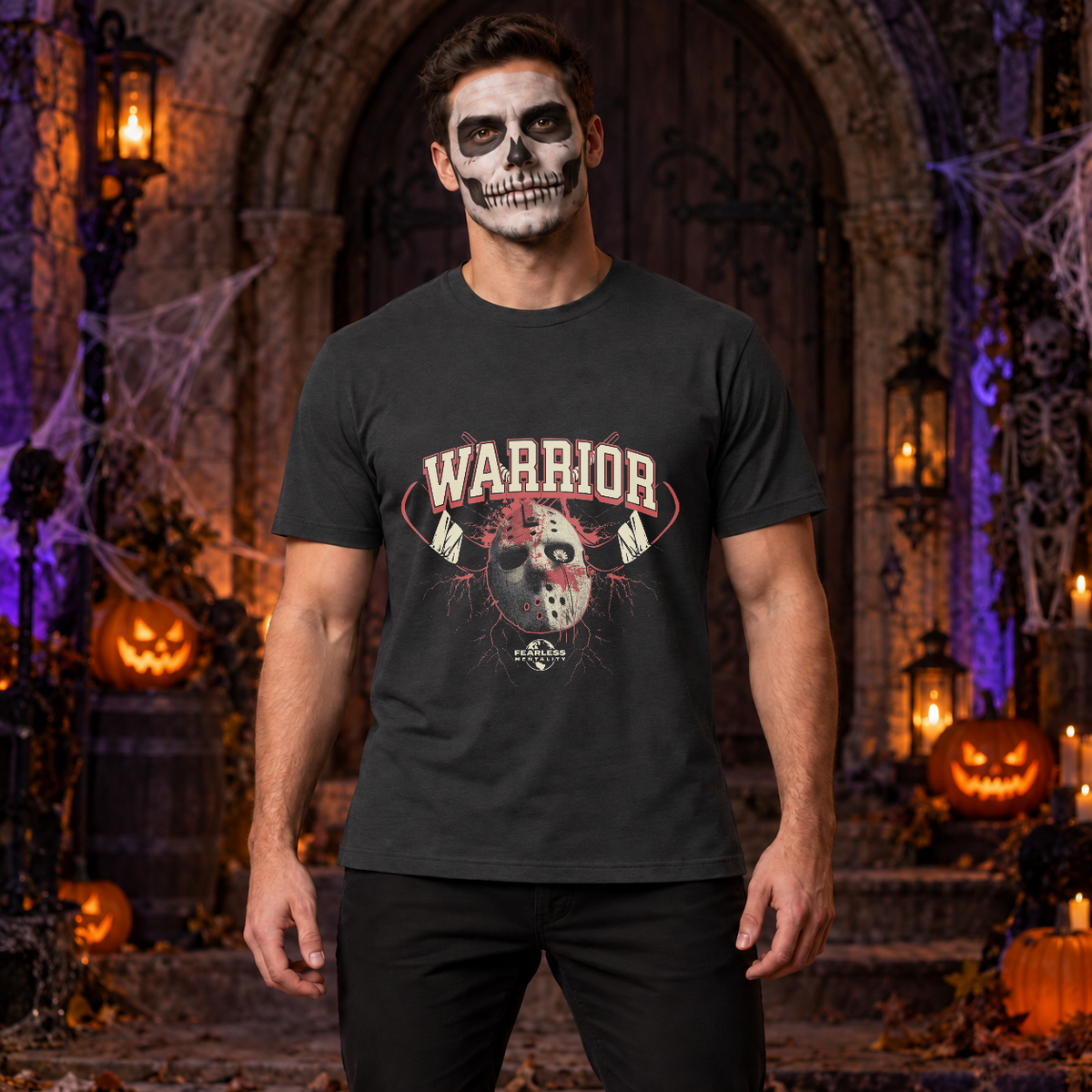Hockey T-Shirt – Dark Editorial Graphic Design Graphic Tee - Color: charcoal