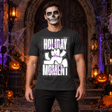 Holiday Party Mascot T-Shirt – Dark Streetwear Graphic Design Graphic Tee - Color: charcoal