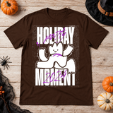 Holiday Party Mascot T-Shirt – Dark Streetwear Graphic Design Graphic Tee - Color: chocolate