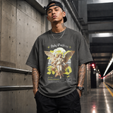 Holy Goddess T-Shirt – Religious Imagery Collage Graphic Tee - Color: Dark Heather