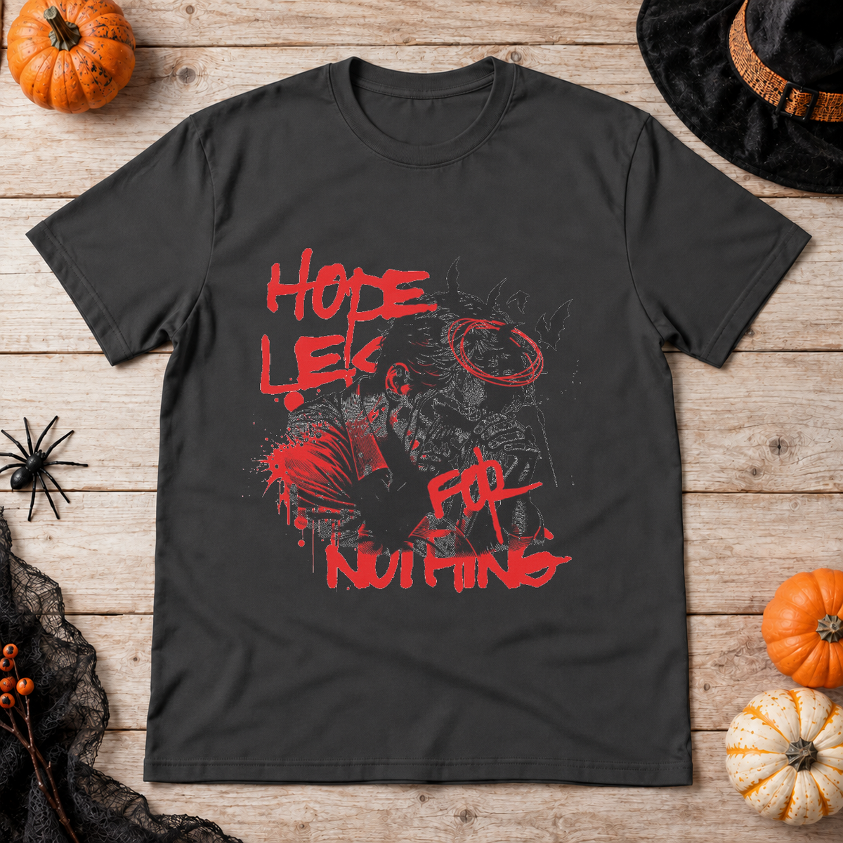 Hopeless T-Shirt – Dark Editorial Graphic Design Graphic Tee - Color: charcoal