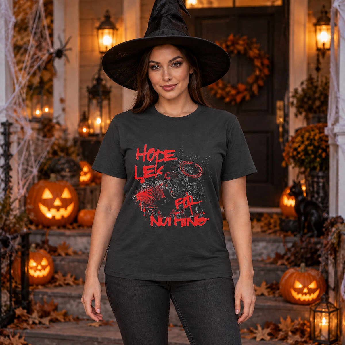 Hopeless T-Shirt – Dark Editorial Graphic Design Graphic Tee - Color: charcoal