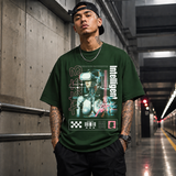 Humanoid Intelligent Cyborg T-Shirt – Vintage Y2K / Acid Graphic Streetwear Tee - Color: Forest Green