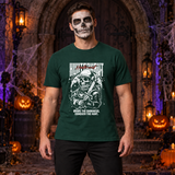 Hunternaut T-Shirt – Dark Editorial Graphic Design Graphic Tee - Color: forest green
