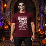 Hunternaut T-Shirt – Dark Editorial Graphic Design Graphic Tee - Color: maroon