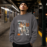 Ignorance Sweatshirt – Experimental Typography Graphic Sweatshirt - Color: charcoal