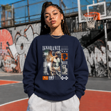 Ignorance Sweatshirt – Experimental Typography Graphic Sweatshirt - Color: navy