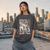 Ignorance T-Shirt – Experimental Typography Graphic Tee - Color: Charcoal