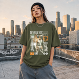 Ignorance T-Shirt – Experimental Typography Graphic Tee - Color: Millitary Green