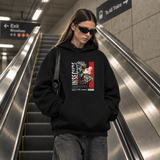 Insecure Floral Statue Hoodie – Religious Imagery Collage Graphic Hoodie - Color: black
