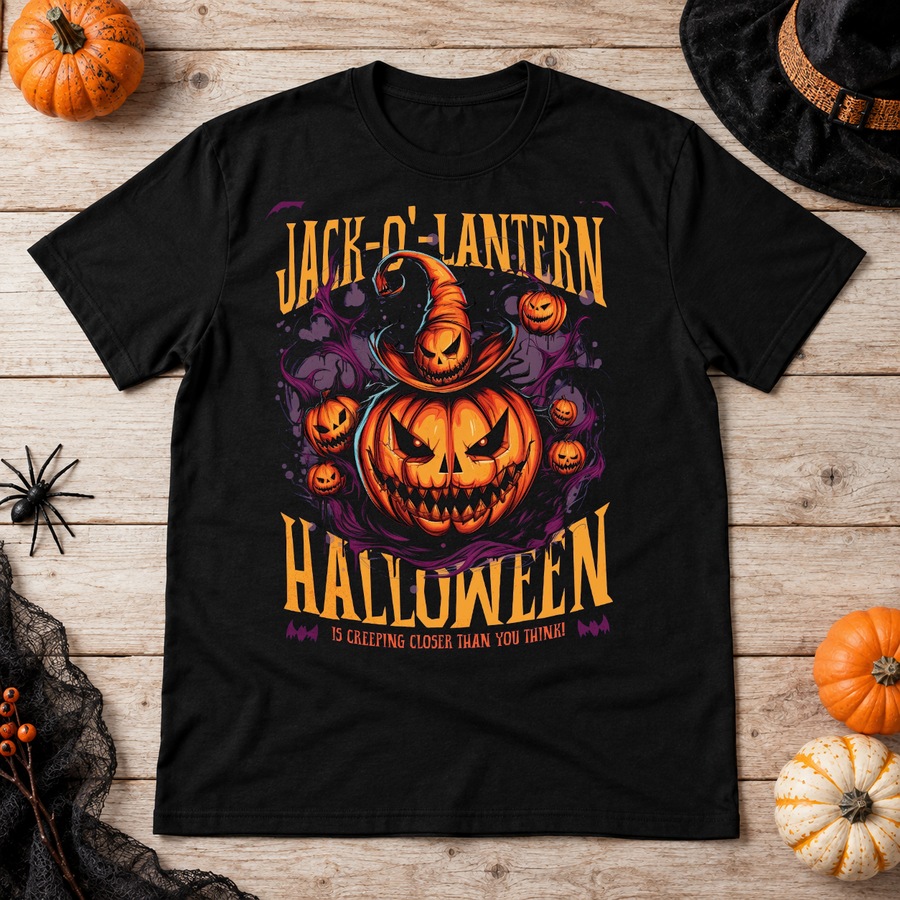 Jack O Lantern Quote Funny Halloween T-Shirt – Funny Halloween Streetwear Graphic Graphic Tee - Color: black