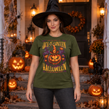 Jack O Lantern Quote Funny Halloween T-Shirt – Funny Halloween Streetwear Graphic Graphic Tee - Color: military green