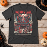 Jigoku's Gaze T-Shirt – Dark Editorial Graphic Design Graphic Tee - Color: charcoal