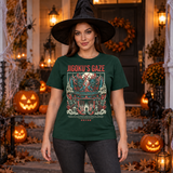Jigoku's Gaze T-Shirt – Dark Editorial Graphic Design Graphic Tee - Color: forest green
