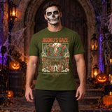 Jigoku's Gaze T-Shirt – Dark Editorial Graphic Design Graphic Tee - Color: military green