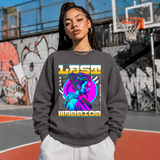 Last Warrior Cyber Girl T-Shirt – Vintage Y2K / Acid Graphic Streetwear Tee - Color: charcoal
